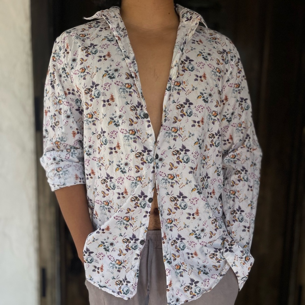 Slate & Stone Multicolor Floral Shirt Men’s XL 100% Cotton